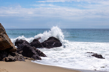 beach along the califorina coastline 