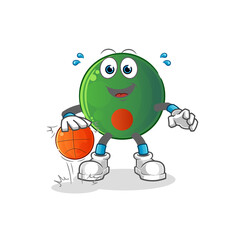 bangladesh flag dribble basketball character. cartoon mascot vector