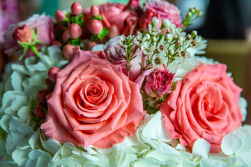 wedding bouquet with roses