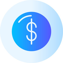 dollar gradient icon