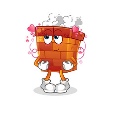 chimney shy vector. cartoon character