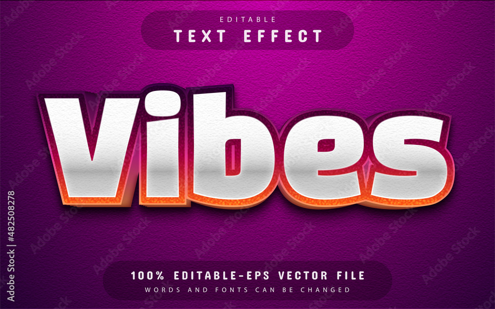 Poster vibes 3d text effect editable