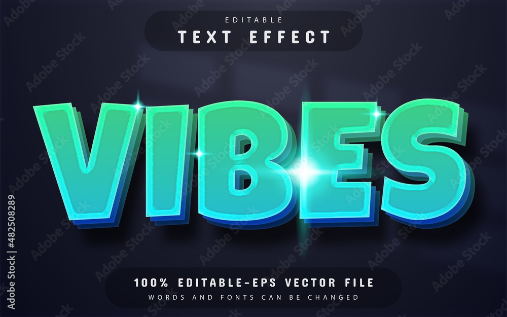 Poster vibes 3d text effect editable