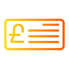 bank check gradient icon