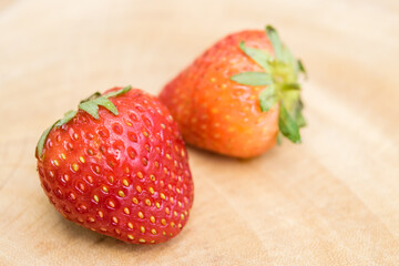 fresh red strawberries