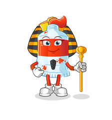 watercolor tube ancient egypt cartoon. cartoon mascot vector