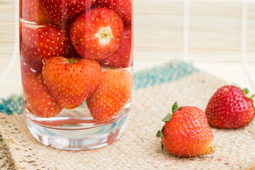 fresh red strawberries