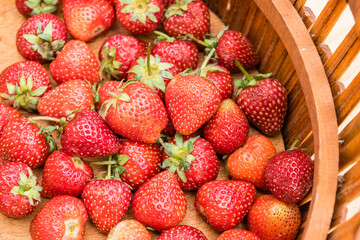fresh red strawberries