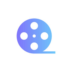 Film Roll vector icon with gradient