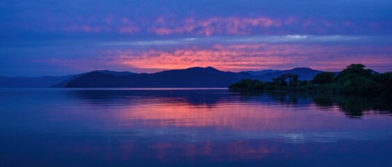 琵琶湖で見た幻想的な夕焼け情景＠滋賀