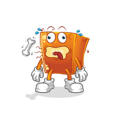 brick burp mascot. cartoon vector