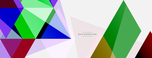 Color triangles composition, geometric abstract background. Techno or business concept, pattern for wallpaper, banner, background, landing page