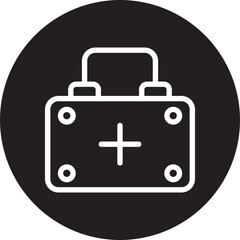 first aid kit glyph icon