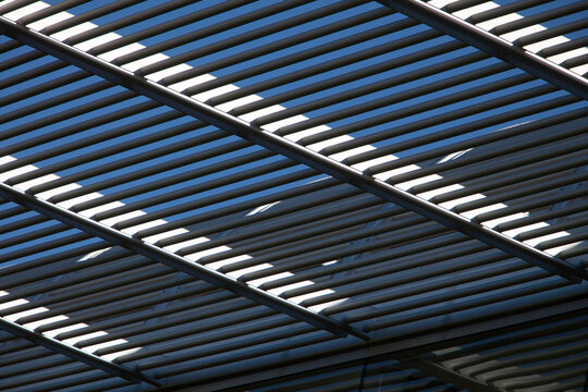 shade screen on building exterior
