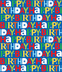 colorful birthday seamless pattern design