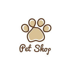 ILLUSTRATION VECTOR GRAPHIC OF CAT AND DOG PAW FOOTSTEP GOOD FOR PET SHOP, VET SHOP, ANIMAL SHOP