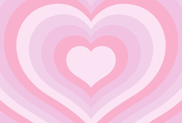 retro vector background with heart tunnel for social media posts, banner, card design, etc. © mar_mite_