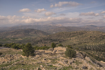 Fototapeta na wymiar View of Mycenae ruins, Greece