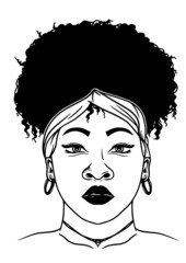 Afro Woman, Black Woman, portrait of a person