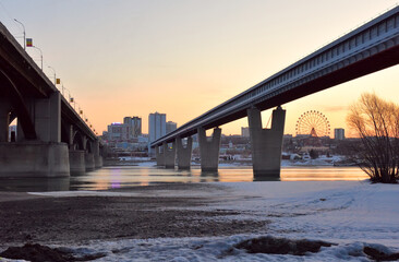Bridges over the Ob in Novosibirsk