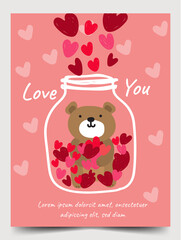  valentine postcard brochure poster elements art design vector 10