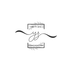 Initial Letter YZ Signature Handwriting Template Logo Vector