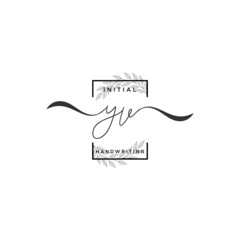 Initial Letter YV Signature Handwriting Template Logo Vector