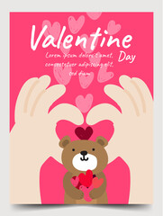 valentine postcard brochure poster elements art design vector 13