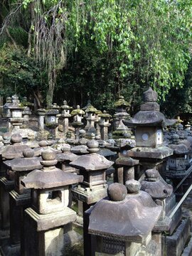 Japanese lanterns in Kyoto Japan