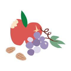 Healthy nutrition vector illustration in flat color design
