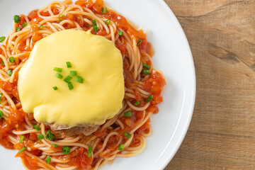 Spaghetti Tomato Sauce with Hamburg and Cheese