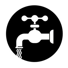 water tap with water flow