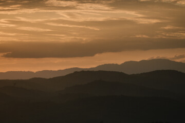 mountains and  sunset