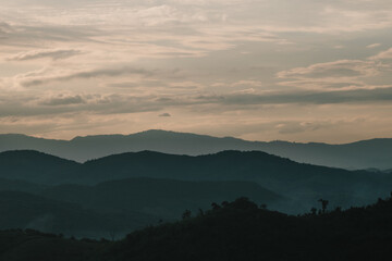 Fototapeta premium mountains and sunset