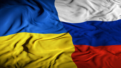 Ukraine Russia Combined Flag