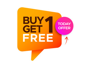 Buy 1 get 1 free banner design concept