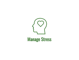 manage stress icon vector illustration 