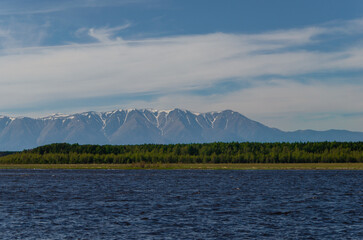 The Barguzin River and the Svyatoy Nos Peninsula. Buryatia.