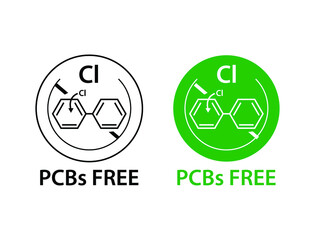 PCBs  Polychlorinated Biphenyls free icon vector illustration