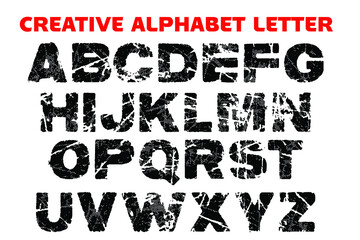 vector alphabet set with letters