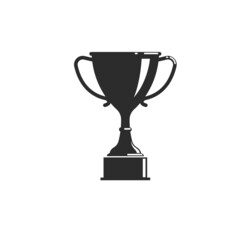 black trophy icon vector illustration design template