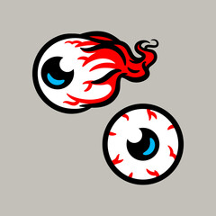 Eyeball Perspective Vector Cartoon Style