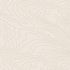 Wooden wavy pattern. Tree fiber, wood grain texture. Dense lines. Abstract topographic background. Vector illustration