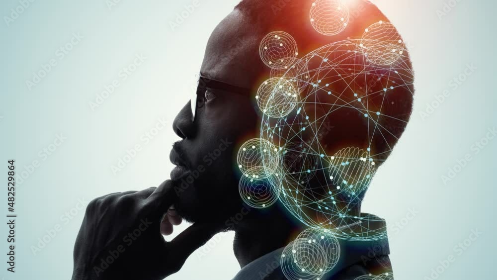 Poster ai (artificial intelligence) concept. deep learning. digital transformation.