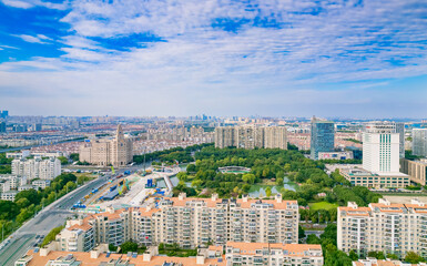 Urban environment of Suzhou Avenue, Suzhou, Jiangsu province
