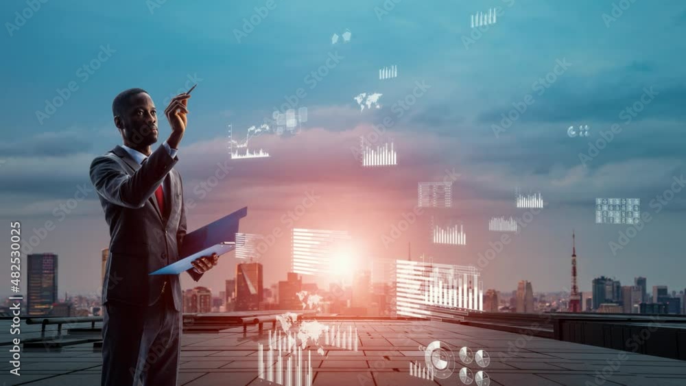 Poster statistics of business concept. finance chart. financial planning. data analysis.
