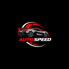 car logo concept in black background vector