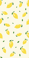 Fresh lemons smartphone cover design. Seamless pattern - 482533234