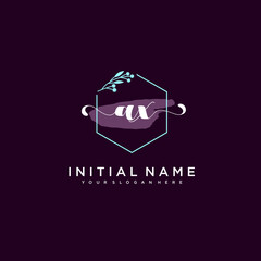 AX Beautiful handwriting logo or wedding monograms collection