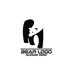 bear logo icon designs, silhouette 